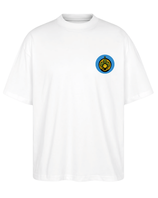 Weißes KaliSeeds T-Shirt mit stylischem Logo – hochwertiges Merchandise für Fans und Grower