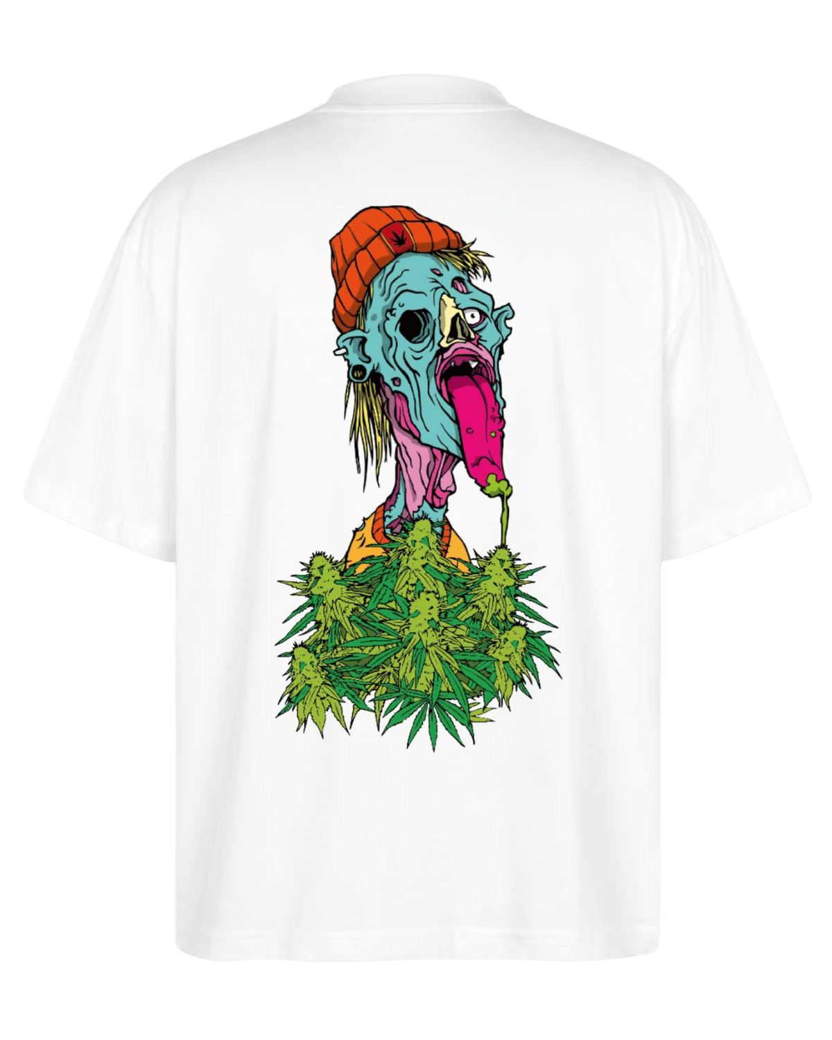Weißes KaliSeeds T-Shirt mit stylischem Logo – hochwertiges Merchandise für Fans und Grower