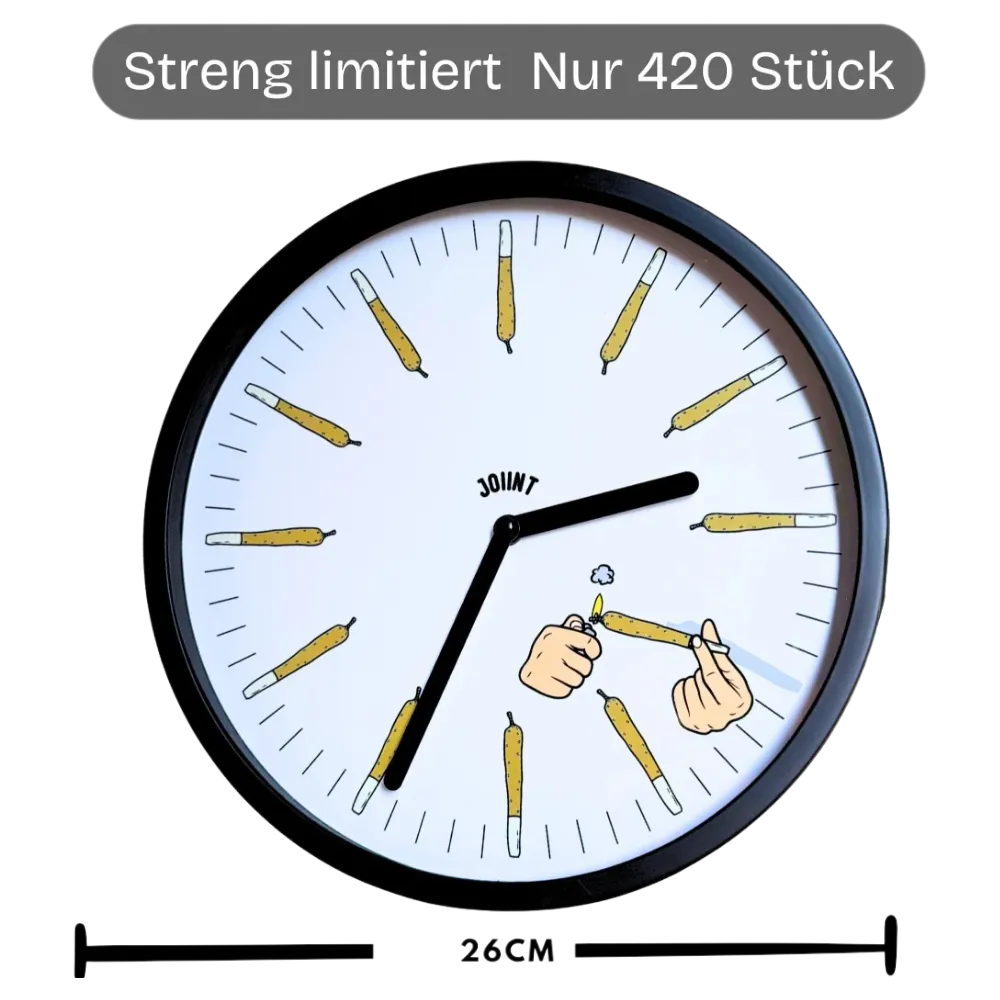 420 Wanduhr | Kreatives Joint-Design, limitiert auf 420 Stück - 420Strainz