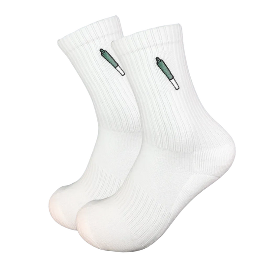 "High Socks" | Baumwollsocken mit besticktem Joint-Motiv