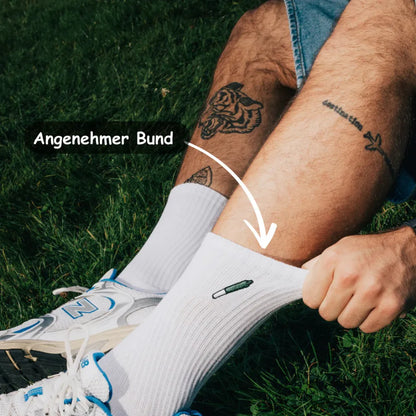 "High Socks" | Baumwollsocken mit besticktem Joint-Motiv - 420Strainz