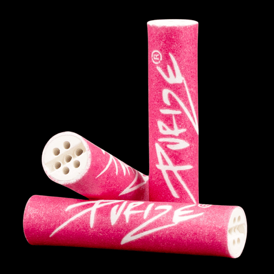 PURIZE Aktivkohlefilter XTRA Slim Size 6mm Pink (50 Stück) - 420Strainz